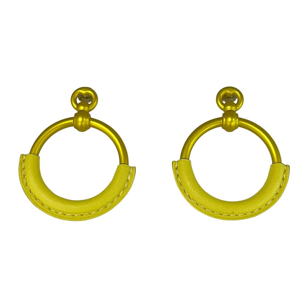 Hermès Loop PM Earrings Hardware Leather